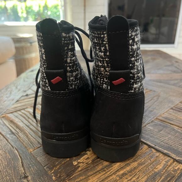 NWOT Women's Larroude Vail Tweed Nubuck Leather Ankle Platform Boots - Sz 9.5 - Picture 4 of 8